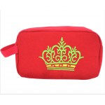 9237- RED CROWN COSMETIC BAG